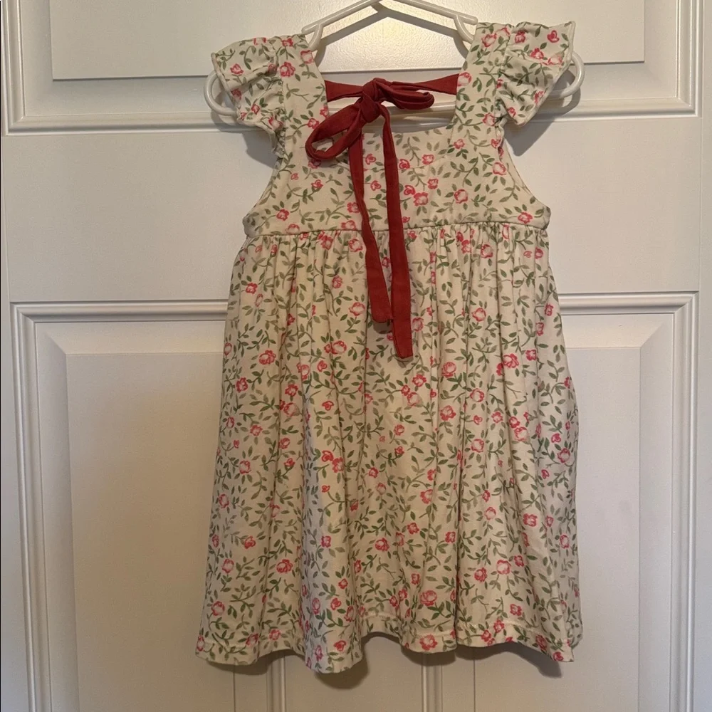 OMI JO Girls 3T Aunt Heart Tunic Red White Green Floral Christmas Vine & Bloomer